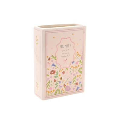 Love Life Book Vase Mummy, Pink