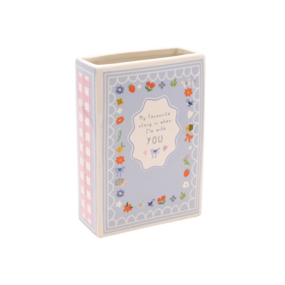 Love Life Book Vase When I'm With You, Blue
