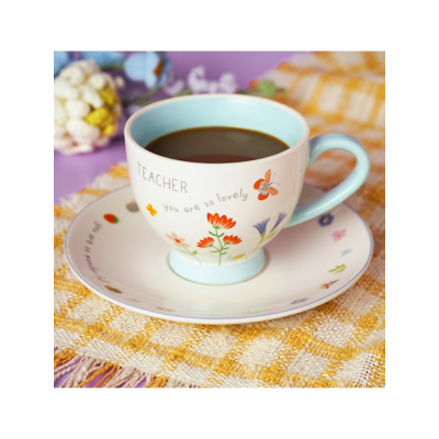 George Love Life Cup & Saucer - Teacher - Multi