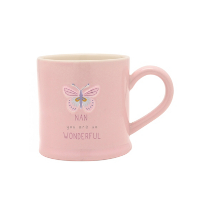 Nan Embossed Butterfly Mug - One Size / Pink