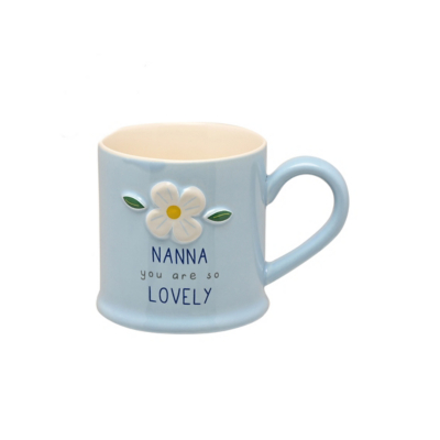 George Love Life Embossed Mug - Nanna - Blue