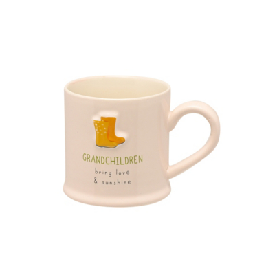 George Love Life Embossed Mug - Grandchildren - White