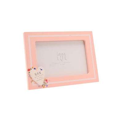 Love Life Heart Frame Nan, Pink