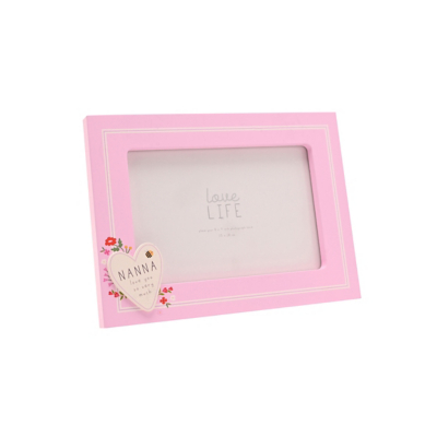 Love Life Heart Frame Nanna, Pink