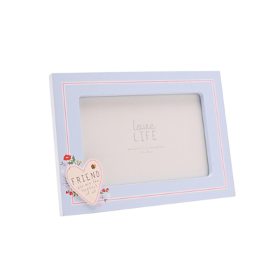 Love Life Heart Frame Friend, Blue