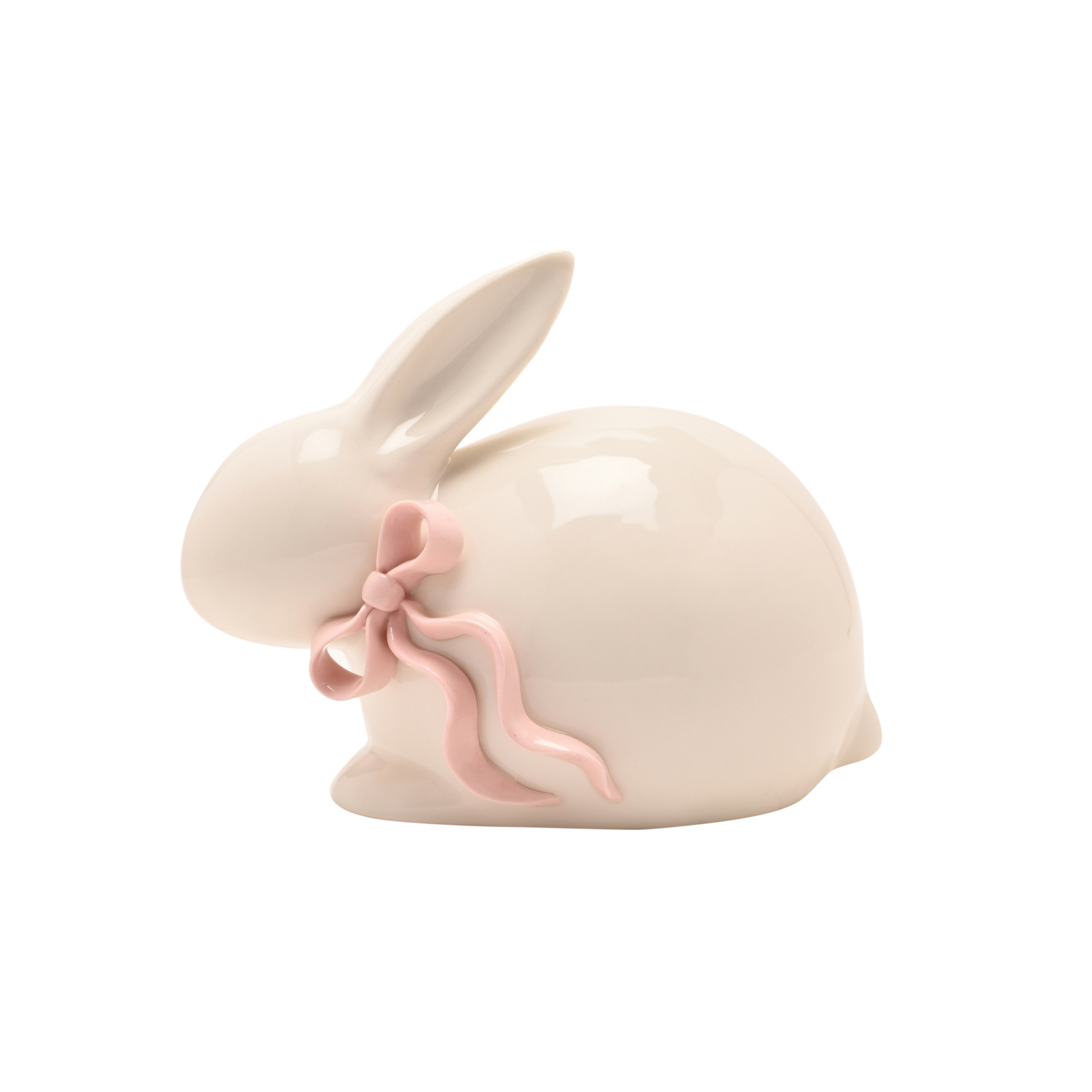 George Pink & White The Eggs-Traordinary Gifting Co Bunny With Pink Bow