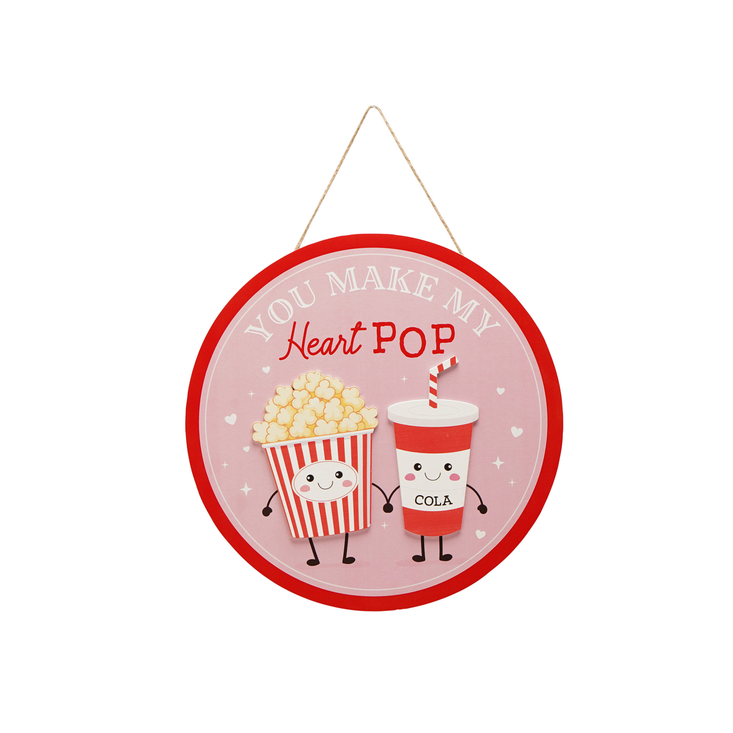 George Multi Love Is Sweet Popcorn Hanging Plaque