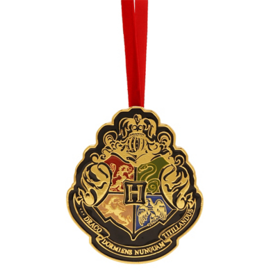 Harry Potter Alumni Metal Epoxy Hanging Dec - Hogwarts Crest in Black