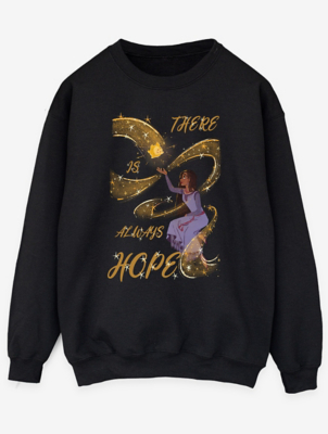 NW2 Wish There Is Always Hope Adult Black Printed Sweatshirt | Women ...