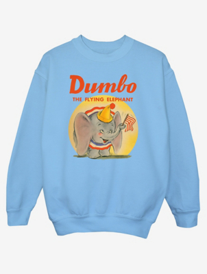 NW2 Dumbo Flying Elephant Kids Blue Printed Sweatshirt Kids