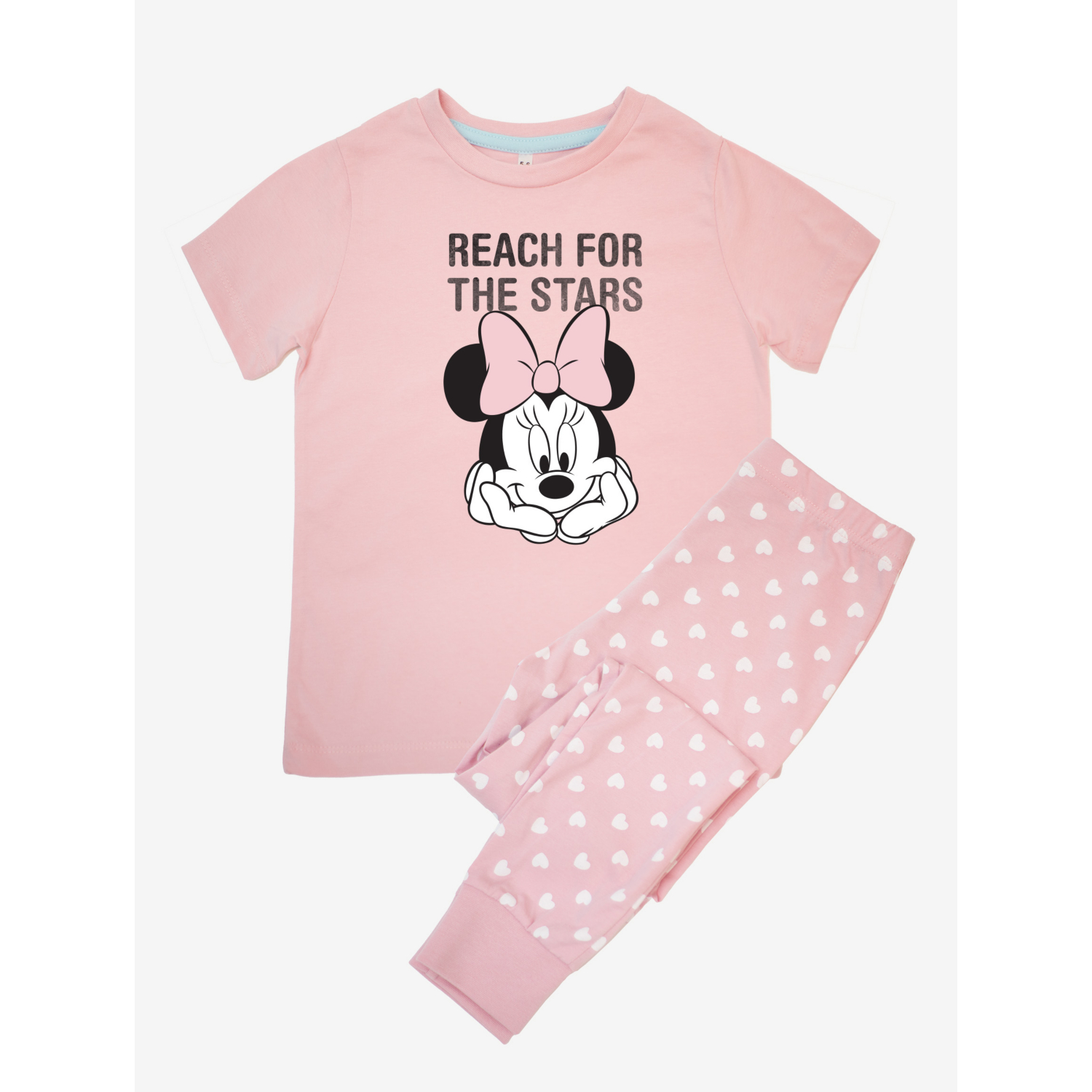 George Pink Nw2 Minnie Mouse Stars Slogan Hearts Pyjamas