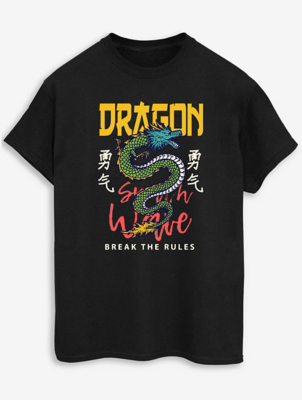 NW2 Dragon Break The Rules Grey Printed TShirt Men at ASDA