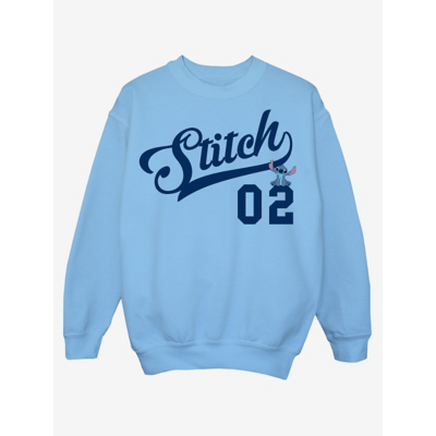 George NW2 Lilo & Stitch Collegiate Text Blue Sweatshirt