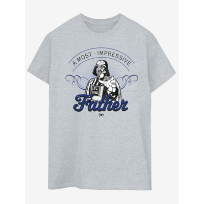 George NW2 Star Wars Most Impressive Father Men Grey T-Shirt