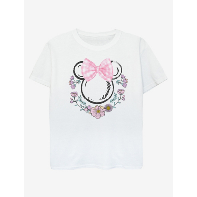 George NW2 Minnie Mouse Bows Flowers White Printed T-Shirt