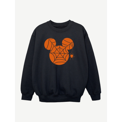 George NW2 Mickey Mouse Cobweb Kids Black Printed Sweatshirt