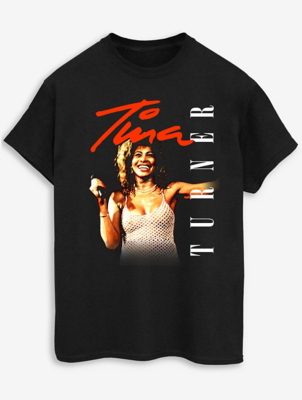 NW2 Tina Turner With Mic Black Printed T-Shirt | Women | George at ASDA
