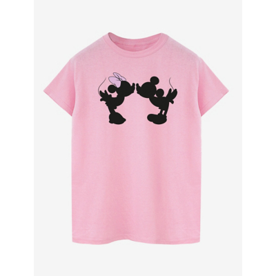 George NW2 Disney Mickey & Minnie Kiss Silhouette Pink T-Shirt