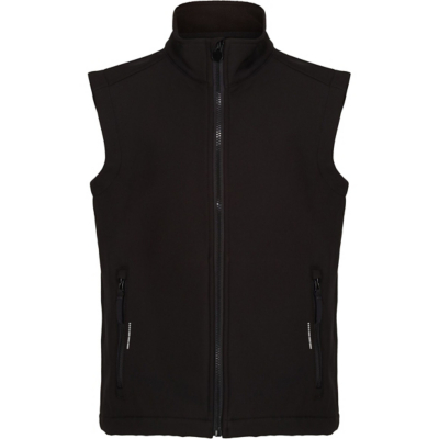 George Regatta Kids Ablaze Softshell Reflective Gilet - Black