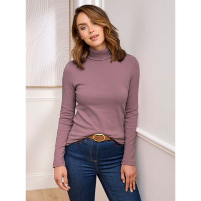 George Women's Multi Cotton Traders Cosy-Up Long Sleeve Roll Neck Top
