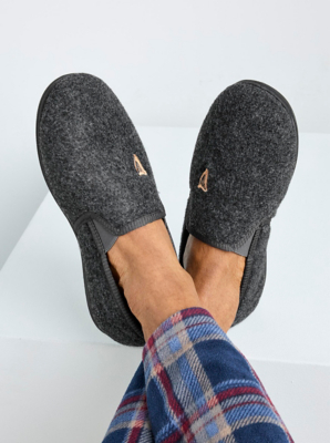 Cotton Traders Charcoal Marl Guinness Slippers Men George at ASDA
