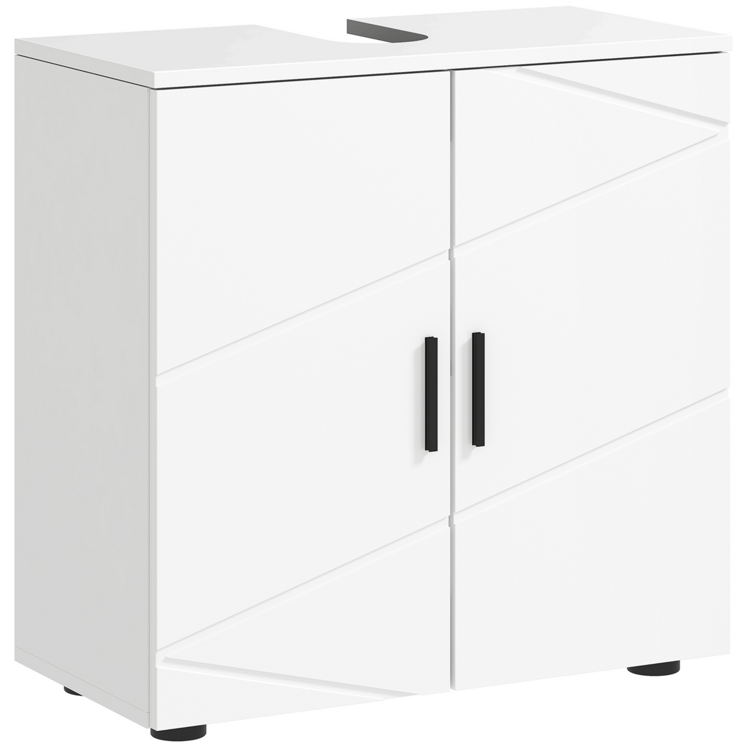 George White Kleankin Vanity Under Sink Bathroom Cabinet
