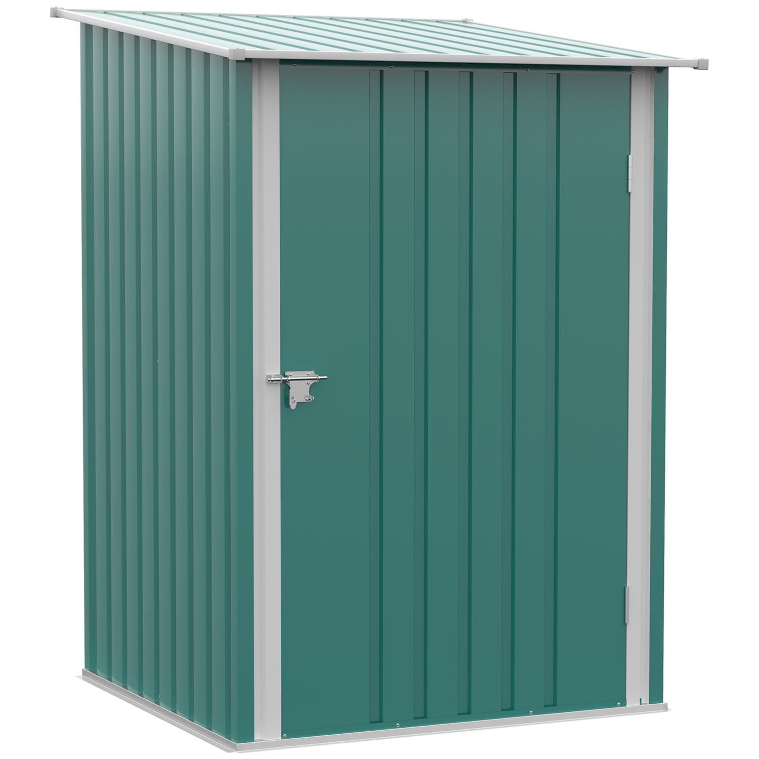 Outsunny Green 3.3Ft X 3.4Ft Outdoor Storage Shed Steel Garden Shed W/ Lockable Door - Image 7