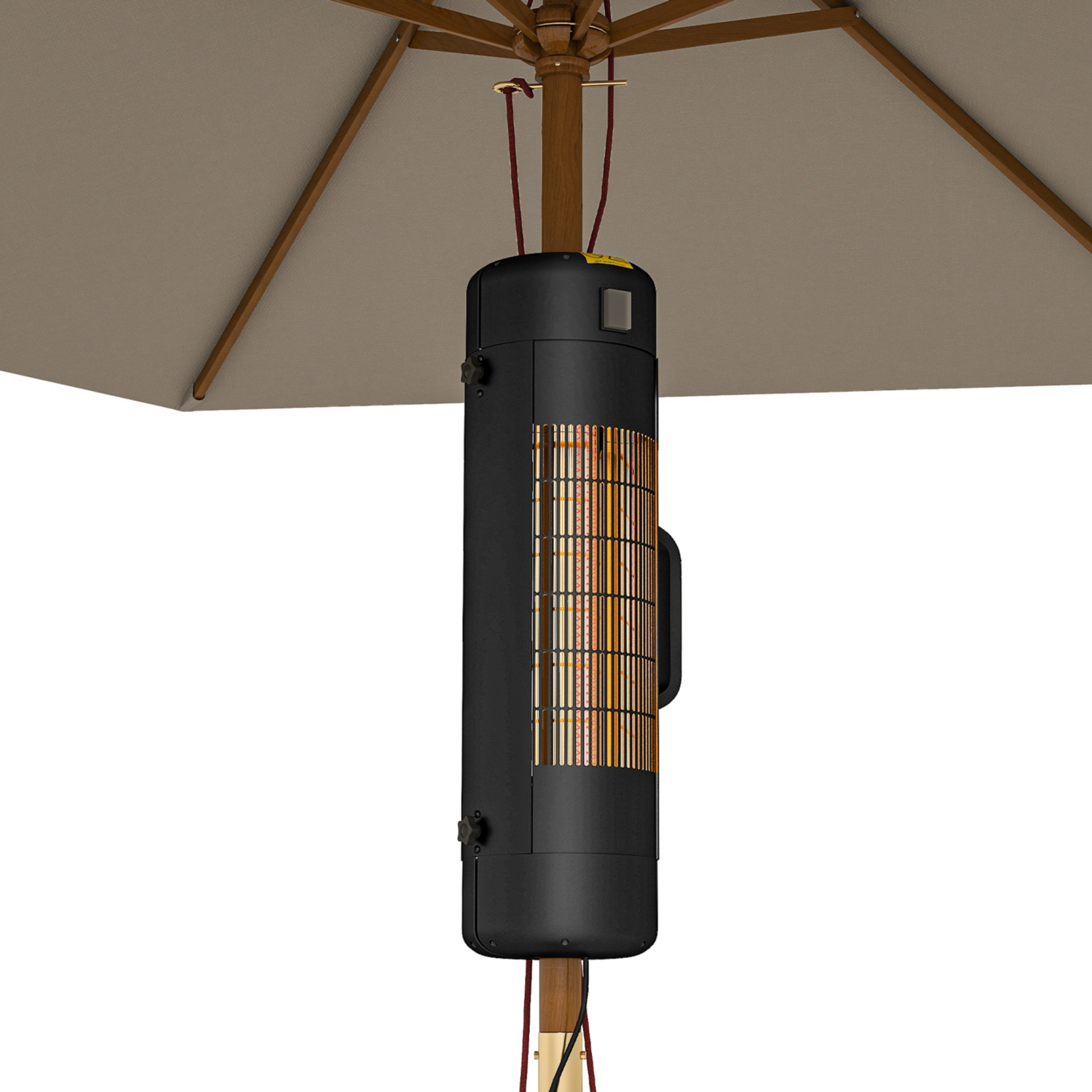 Outsunny Unisex Black Electric Parasol Mounted Patio Heater, Outdoor Heater, 2 Setting In - Image 8