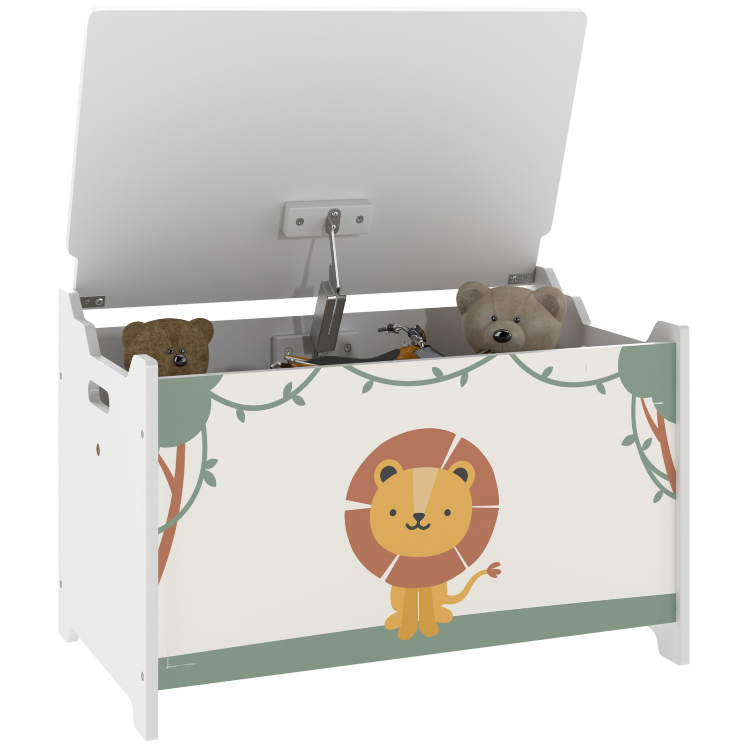 George Green Aiyaplay Jungle Toy Box With Safety Hinge Lid