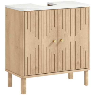 Bathroom Under-Sink Cabinet for Basin with or without Pedestal Oak