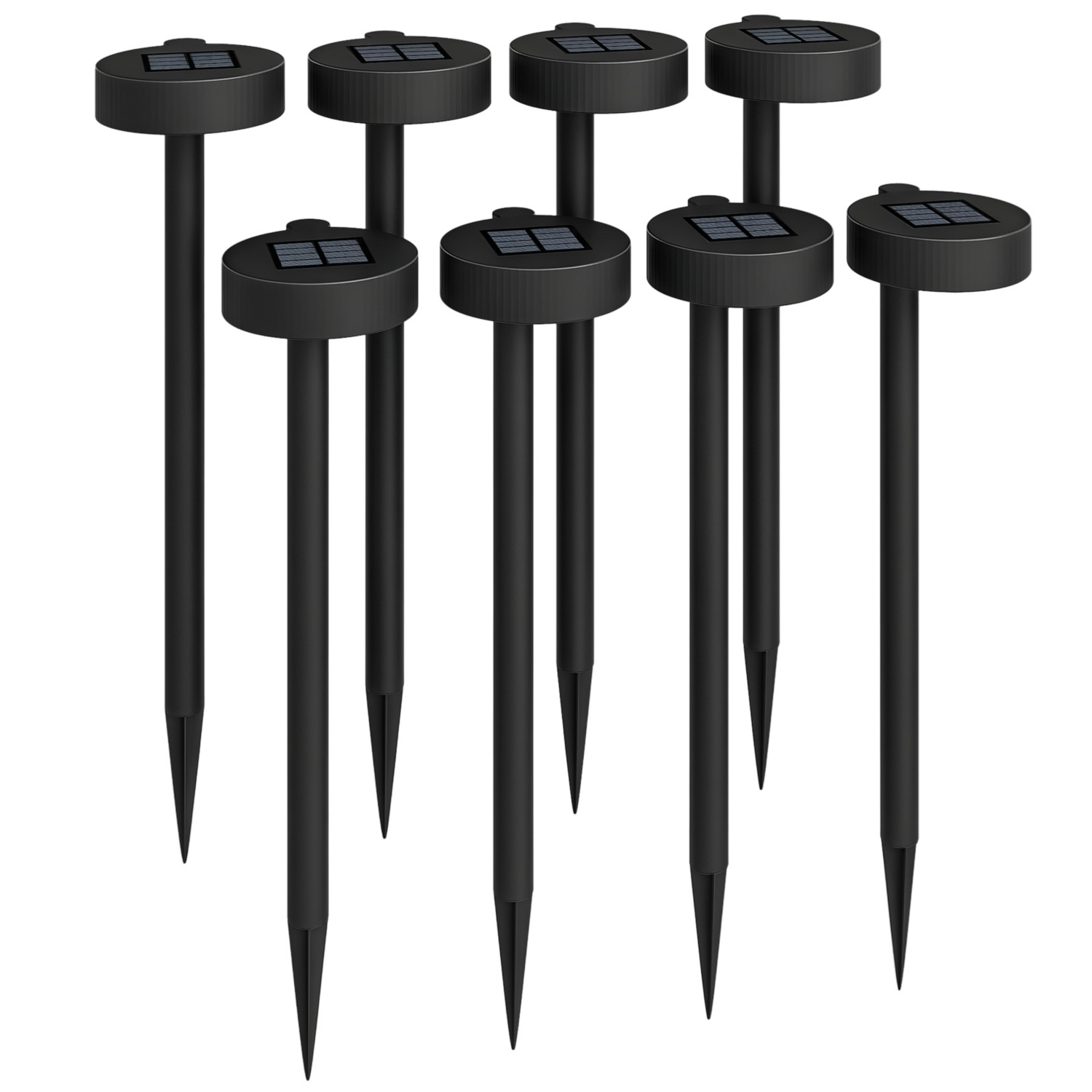 George Black Outsunny Solar Stake Lights - Pack Of 8