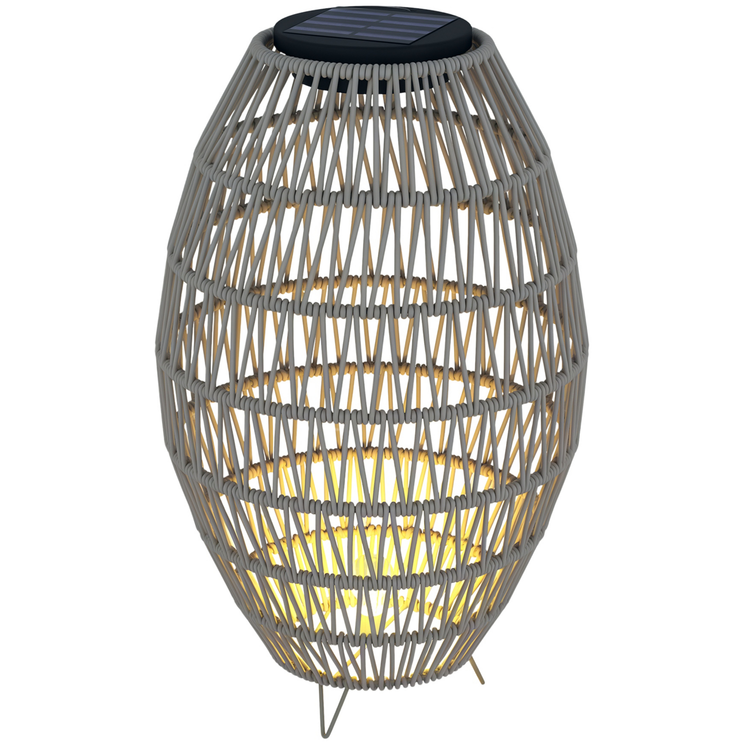 George Grey Outsunny Rattan Solar Lantern