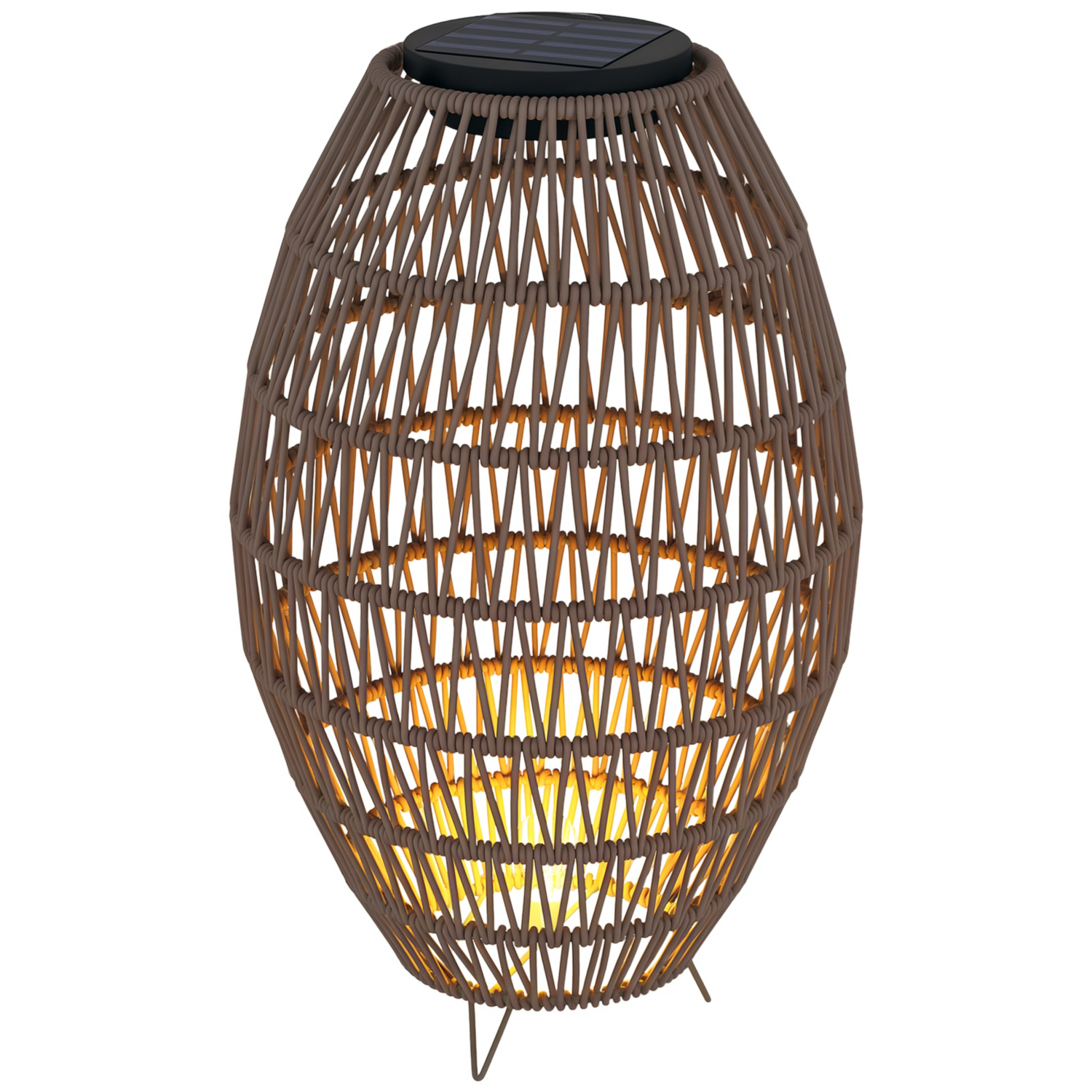 George Light Outsunny Rattan Solar Garden Lantern