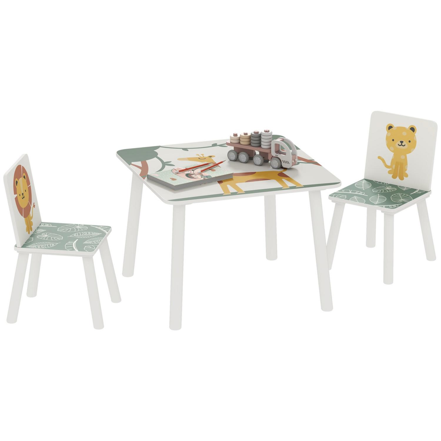 George Green Aiyaplay Jungle Kids Table And Chairs Set