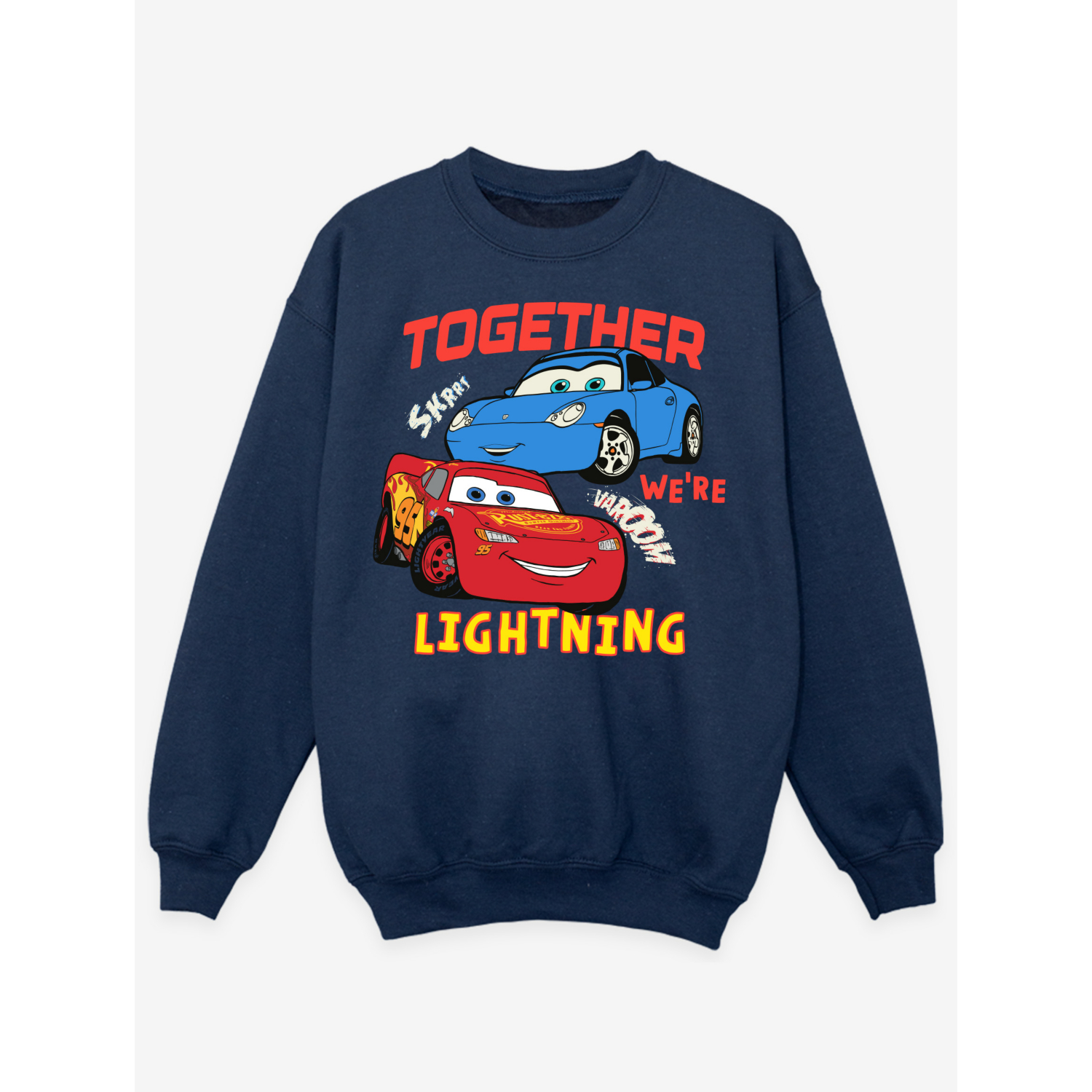 Cars Navy Nw2 Together We Are Lightning Kids Sweatshirt