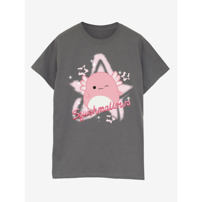 George NW2 Squishmallows Archie Star Charcoal T-Shirt - Charcoal Grey