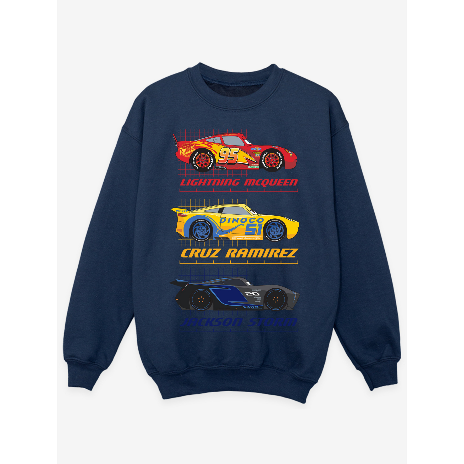 Cars Navy Nw2 Racer Profile Printed Sweatshirt