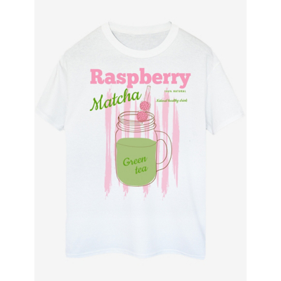 George NW2 Raspberry Matcha White Boyfriend Fit T-Shirt