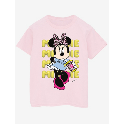 George NW2 Minnie Mouse Leopard Drink Pink Printed T-Shirt