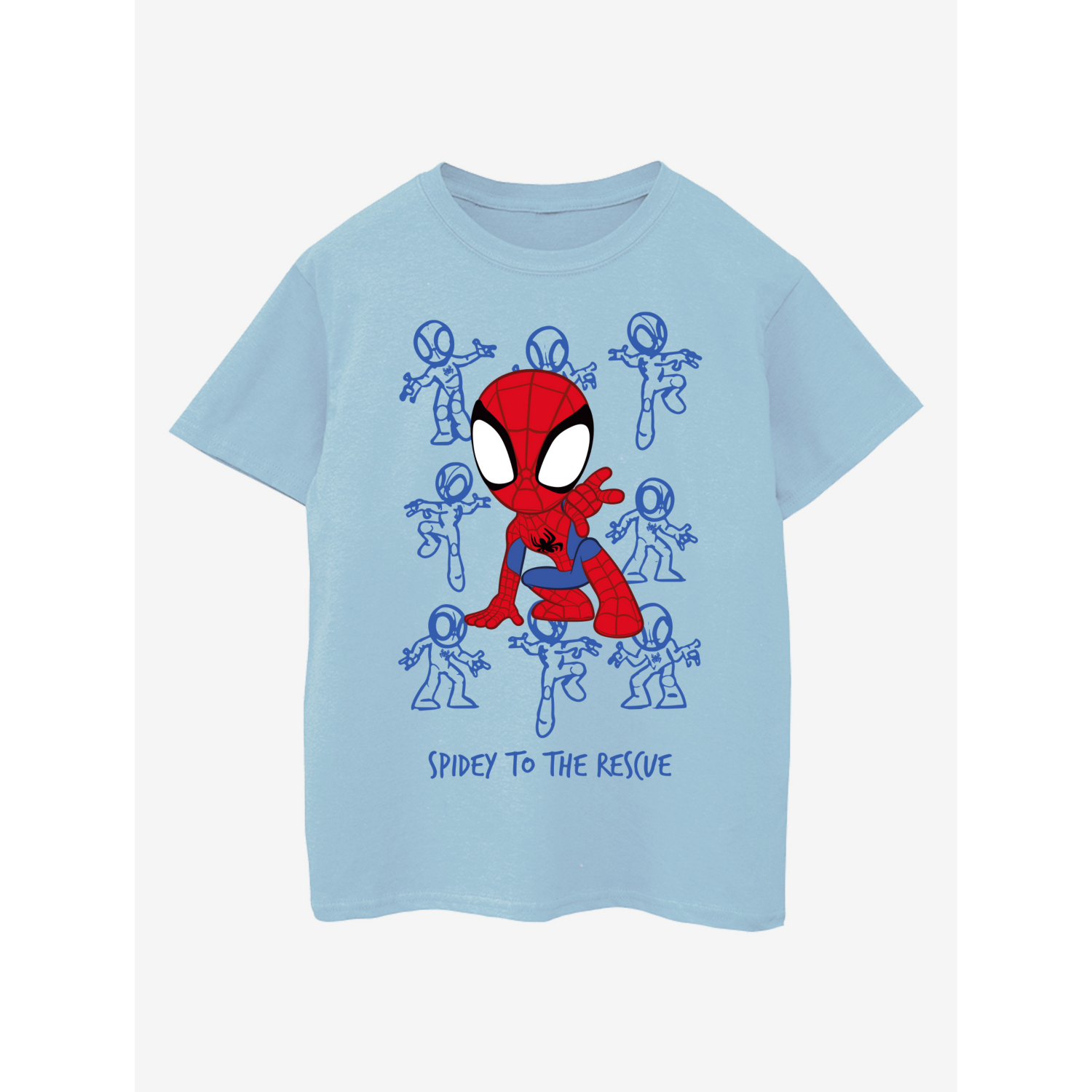 George Blue Nw2 Spidey To The Rescue Printed T-Shirt