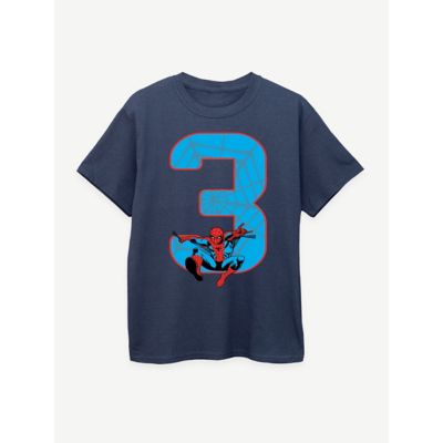 George NW2 Marvel Spider-Man 3rd Birthday Navy Printed T-Shirt
