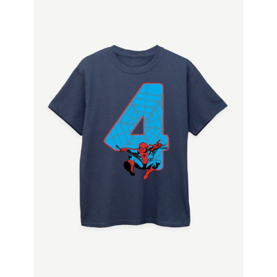 George NW2 Marvel Spider-Man 4th Birthday Navy Printed T-Shirt