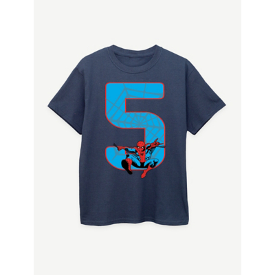George NW2 Marvel Spider-Man 5th Birthday Navy Printed T-Shirt