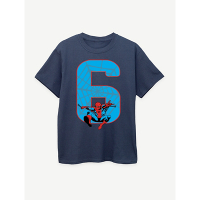 George NW2 Marvel Spider-Man 6th Birthday Navy Printed T-Shirt