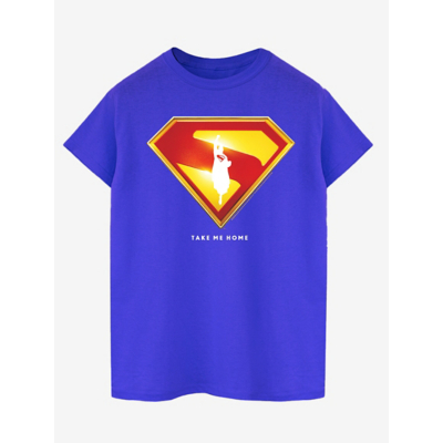 George NW2 Superman Logo Take Me Home Royal Blue T-Shirt