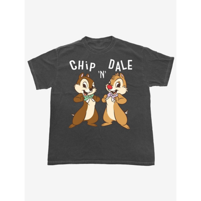 George NW2 Disney Chip N Dale Bow Tie Charcoal T-Shirt - Charcoal Grey