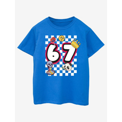 George Blue NW2 67 Checks Printed T-Shirt