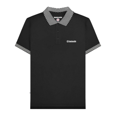 George Lambretta SS25 Two Tone Polo Shirt - Black