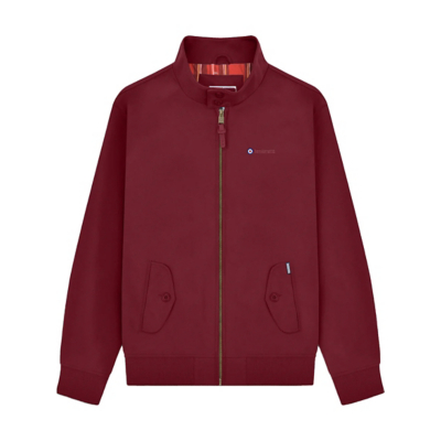 George Lambretta Burgundy Resistant Harrington Jacket