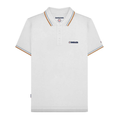 George Lambretta SS25 Twin Tip Polo Shirt - White